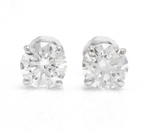 Load image into Gallery viewer, Exquisite 1.80 Carats Natural Diamond 14K Solid White Gold Stud Earrings