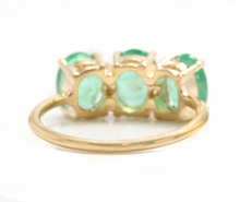 Load image into Gallery viewer, 2.50 Carats Natural Emerald and Diamond 14K Solid White Gold Ring