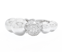Load image into Gallery viewer, Splendid 0.32 Carats Natural Diamond 14K Solid White Gold Ring