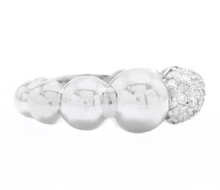 Load image into Gallery viewer, Splendid 0.32 Carats Natural Diamond 14K Solid White Gold Ring