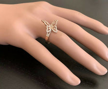 Load image into Gallery viewer, 0.70Ct Splendid Natural Diamond 14K Solid White Gold Butterfly Ring