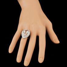 Load image into Gallery viewer, 10.00 Carats Natural Morganite and Diamond 14K Solid White Gold Ring
