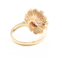 Load image into Gallery viewer, 6.20 Carats Natural Very Nice Looking Tourmaline and Diamond 14K Solid Yellow Gold Ring