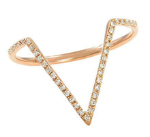 Load image into Gallery viewer, Splendid 0.15 Carats Natural Diamond 14K Solid Rose Gold Ring