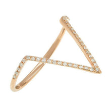 Load image into Gallery viewer, Splendid 0.15 Carats Natural Diamond 14K Solid Rose Gold Ring