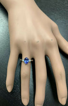 Load image into Gallery viewer, 1.86 Carats Natural Very Nice Looking Tanzanite and Diamond 14K Solid White Gold Ring