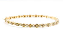 Load image into Gallery viewer, Very Impressive 1.84 Carats Natural Fancy Color Diamond 14K Solid Yellow Gold Bangle Bracelet