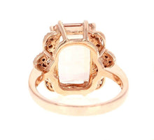 Load image into Gallery viewer, 6.35 Carats Exquisite Natural Morganite and Diamond 14K Solid Rose Gold Ring