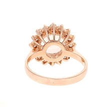 Load image into Gallery viewer, 3.65 Carats Natural Morganite and Diamond 14K Solid Rose Gold Ring