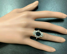 Load image into Gallery viewer, 3.50 Carats Exquisite Natural Blue Sapphire and Diamond 14K Solid White Gold Ring