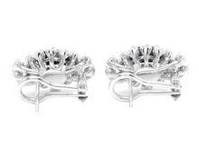 Load image into Gallery viewer, Exquisite 8.00 Carats Natural Sapphire and Diamond 14K Solid White Gold Earrings