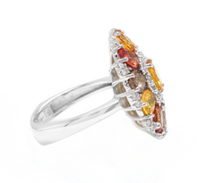 Load image into Gallery viewer, 6.50 Carats Natural Very Nice Looking Sapphire and Diamond 14K Solid White Gold Ring