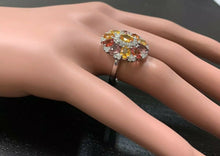 Load image into Gallery viewer, 6.50 Carats Natural Very Nice Looking Sapphire and Diamond 14K Solid White Gold Ring