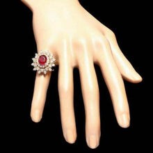 Load image into Gallery viewer, 6.00 Carats Natural Red Ruby and Diamond 14k Solid Yellow Gold Ring