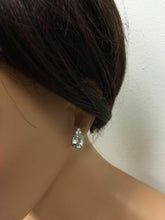 Load image into Gallery viewer, 4.25 Ct Natural Aquamarine and Diamond 14k Solid White Gold Stud Earrings