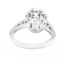 Load image into Gallery viewer, 3.00 Carats Natural Tanzanite and Diamond 14k Solid White Gold Ring
