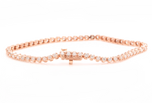Load image into Gallery viewer, 3.00 Carats Natural Diamond 14k Solid Rose Gold Bracelet