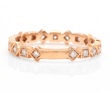 Load image into Gallery viewer, 0.40Ct Natural Diamond 14K Solid Rose Gold Band Ring