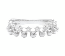 Load image into Gallery viewer, 0.35Ct Natural Diamond 14K Solid White Gold Band Ring