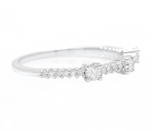Load image into Gallery viewer, 0.45Ct Natural Diamond 14K Solid White Gold Band Ring