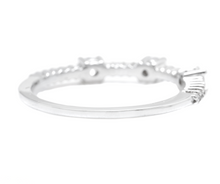 Load image into Gallery viewer, 0.45Ct Natural Diamond 14K Solid White Gold Band Ring