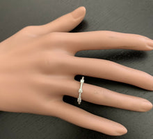 Load image into Gallery viewer, 0.45Ct Natural Diamond 14K Solid White Gold Band Ring