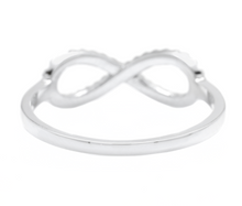 Load image into Gallery viewer, 0.20Ct Natural Diamond 14K Solid White Gold Infinity Band Ring