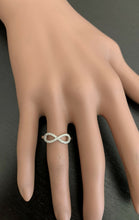 Load image into Gallery viewer, 0.20Ct Natural Diamond 14K Solid White Gold Infinity Band Ring