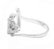 Load image into Gallery viewer, 0.45Ct Natural Diamond 14K Solid White Gold Band LOVE Ring