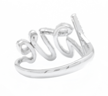 Load image into Gallery viewer, 0.45Ct Natural Diamond 14K Solid White Gold Band LOVE Ring