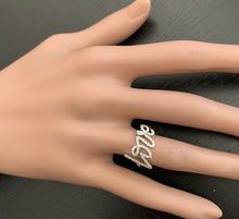 Load image into Gallery viewer, 0.45Ct Natural Diamond 14K Solid White Gold Band LOVE Ring