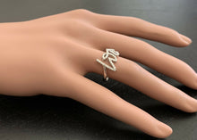 Load image into Gallery viewer, 0.45Ct Natural Diamond 14K Solid White Gold Band LOVE Ring