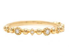 Load image into Gallery viewer, 0.12Ct Natural Diamond 14K Solid Yellow Gold Band Ring