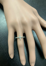 Load image into Gallery viewer, 0.25Ct Natural Diamond 14K Solid White Gold Cross Ring