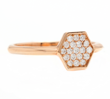 Load image into Gallery viewer, 0.30Ct Natural Diamond 14K Solid Rose Gold Band Ring