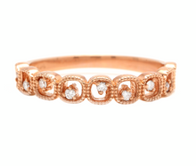 Load image into Gallery viewer, Natural Diamond 14K Solid Rose Gold Band Ring