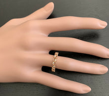 Load image into Gallery viewer, Natural Diamond 14K Solid Rose Gold Band Ring