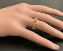 Load image into Gallery viewer, Natural Diamond 14K Solid Rose Gold Band Ring