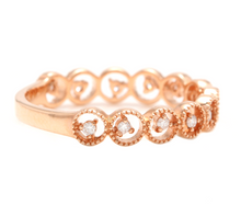 Load image into Gallery viewer, Natural Diamond 14K Solid Rose Gold Band Ring
