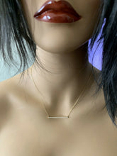 Load image into Gallery viewer, 0.25Ct Stunning 14K Solid Yellow Gold Diamond Bar Necklace
