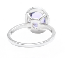 Load image into Gallery viewer, 2.40 Carats Natural Tanzanite and Diamond 14k Solid White Gold Ring