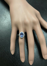 Load image into Gallery viewer, 2.40 Carats Natural Tanzanite and Diamond 14k Solid White Gold Ring