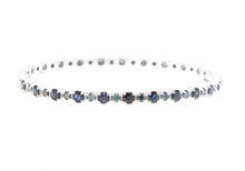 Load image into Gallery viewer, 3.20ct Natural Blue Diamond &amp; Sapphire 14k Solid White Gold Bracelet