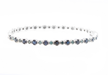 Load image into Gallery viewer, 3.20ct Natural Blue Diamond &amp; Sapphire 14k Solid White Gold Bracelet