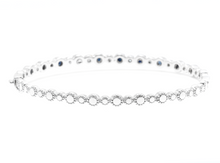 Load image into Gallery viewer, 3.20ct Natural Blue Diamond &amp; Sapphire 14k Solid White Gold Bracelet