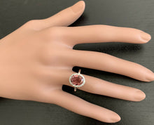 Load image into Gallery viewer, 2.35 Carats Natural Tourmaline and Diamond 14k Solid White Gold Ring