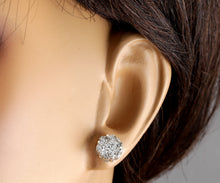 Load image into Gallery viewer, 1.15ct Natural Diamond 14k Solid White Gold Earrings
