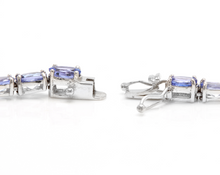 Load image into Gallery viewer, 44.40ct Natural Tanzanite &amp; Diamond 14k Solid White Gold Necklace