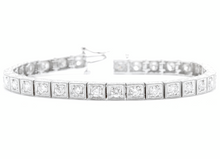 Load image into Gallery viewer, 4.00 Carat Natural Diamond 14k Solid White Gold Bracelet