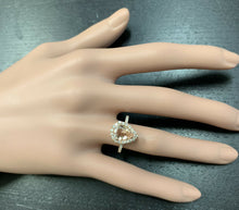 Load image into Gallery viewer, 3.70 Carats Natural Morganite and Diamond 18k Solid Rose Gold Ring